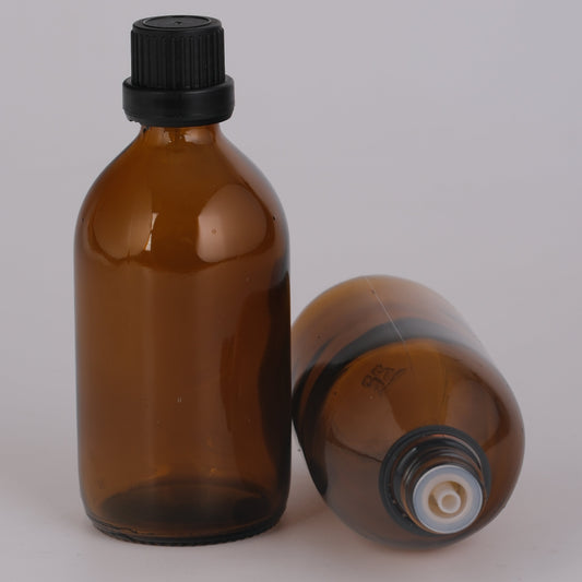100 ml Amber Glass Bottles - 10pk